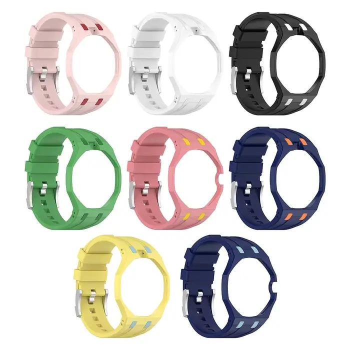 Bracelet de montre en silicone intégré confortable et résistant pour Swatch Royal P et autres montres intelligentes occasions sportives et quotidiennes
