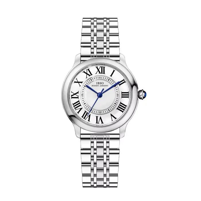 Montres-bracelets étanches en acier inoxydable rose pour femmes