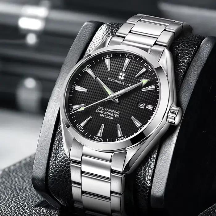 Corgeut 41mm luxe NH35 Movt homme Sport horloge automatique Relogio Masculino mécanique montre-bracelet saphir acier bande montre pour hommes