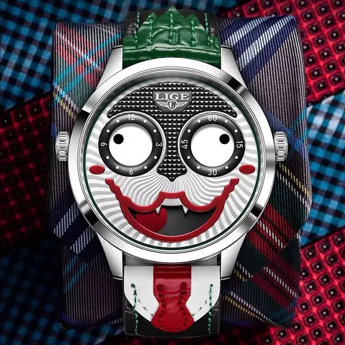 Montre LIGE 2025 Stylish et Étanche pour Hommes Occasions Spéciales Quartz Bracelet en Cuir Casual Mode Design