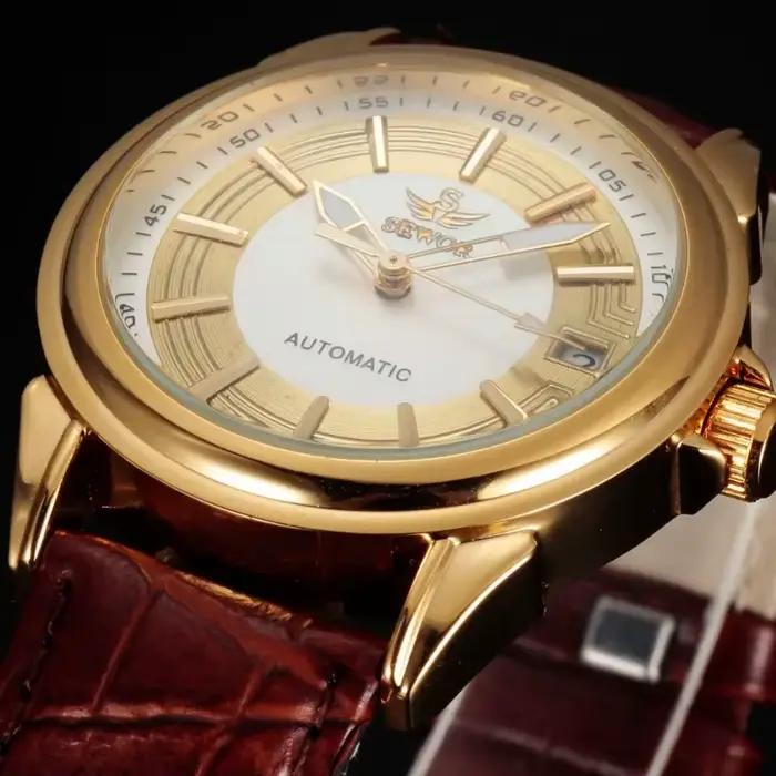 Sewor montre hommes mode affaires montres Auto Date automatique mécanique