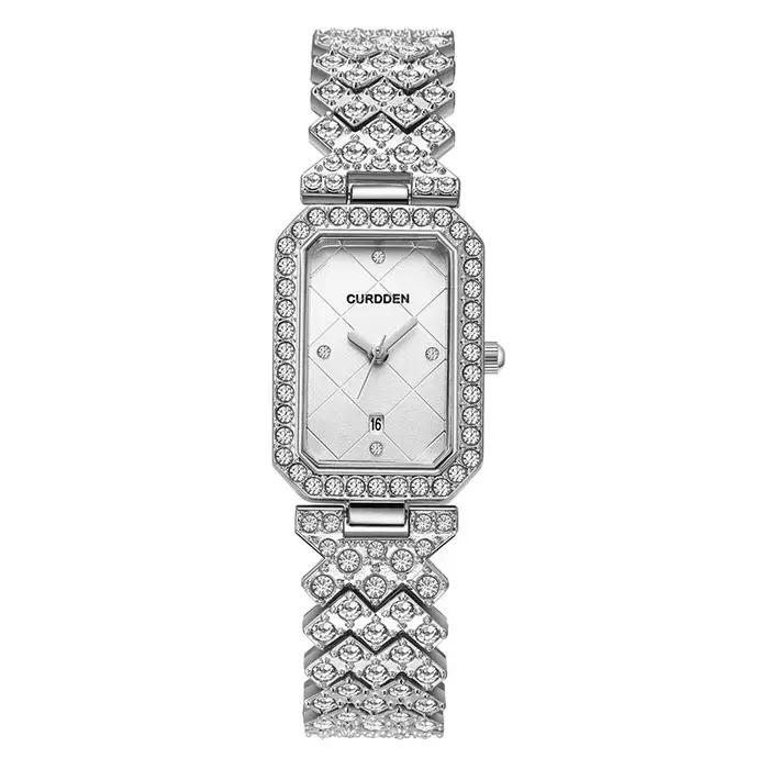 Montre CURDDEN Istro DDEN en alliage avec mouvement quartz pour femme, élégante et personnalisable pour diverses occasions spéciales