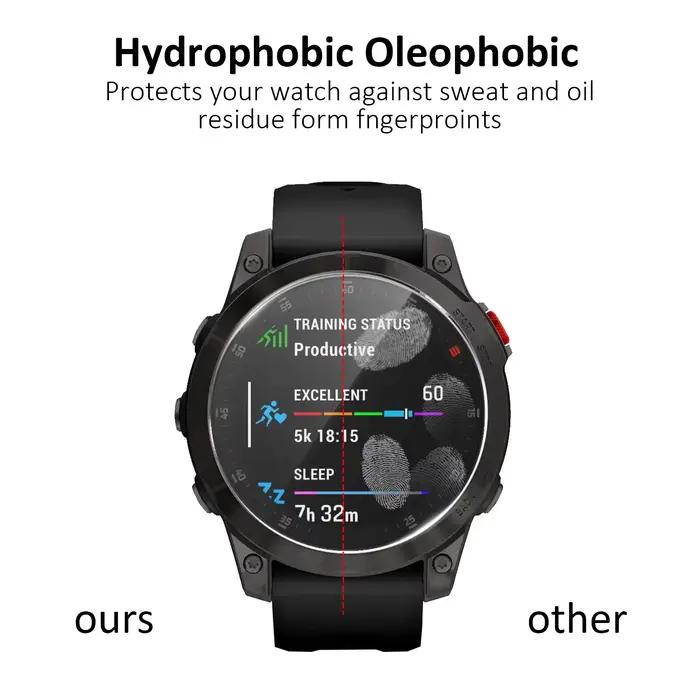 Protecteur d'écran pour montre intelligente Garmin Epix Gen 2/Epix Pro Gen 2, Film de protection anti-rayures en verre trempé 47mm 51mm, 2 pièces