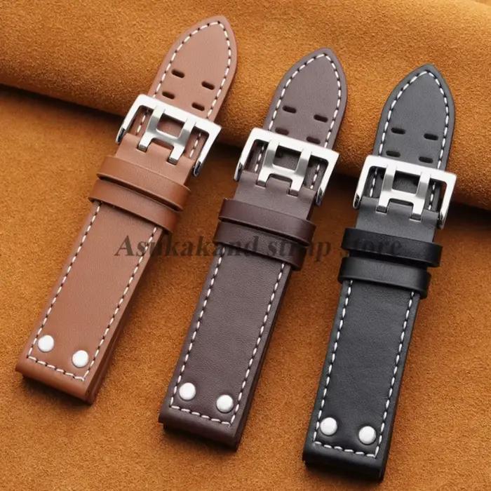 Bracelets de montre en cuir haute qualité 20mm 22mm pour montres unisexes style élégant confortable belles couleurs diverses occasions spéciales