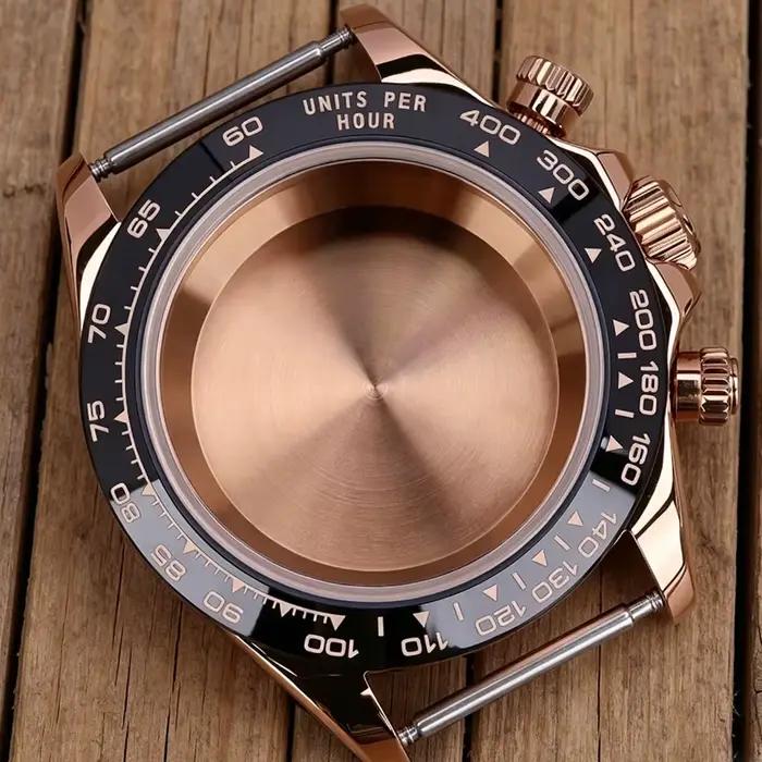 Boîtier de montre en or rose pour femmes