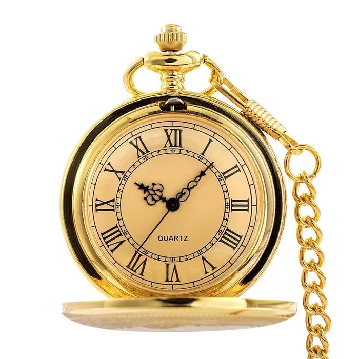 Montre de Poche à Quartz avec Numérisation Romaine pour Homme et Femme