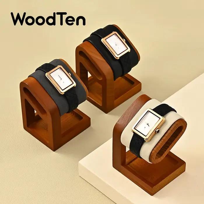 Présentoir de montres en bois massif WOODTEN pour collection de montres et accessoires élégants pour maison et bureau