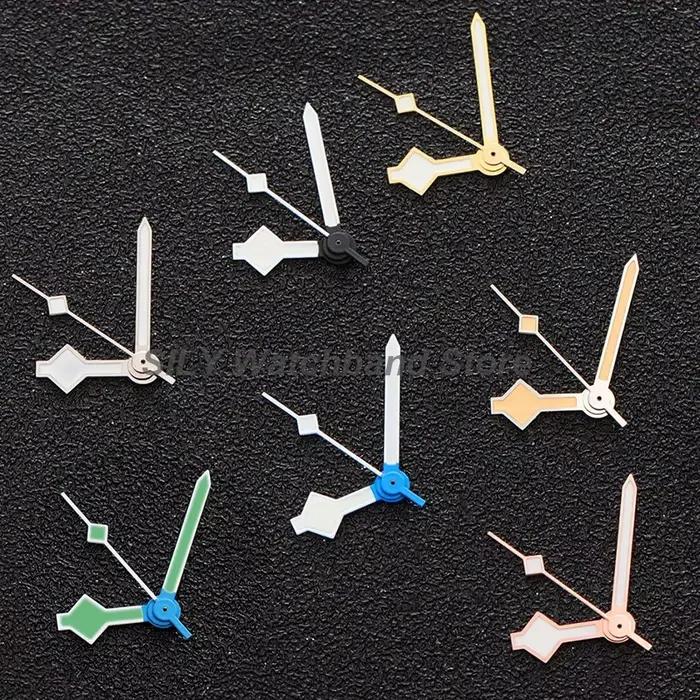Aiguilles lumineuses flocon de neige argent/noir/or/jaune montre