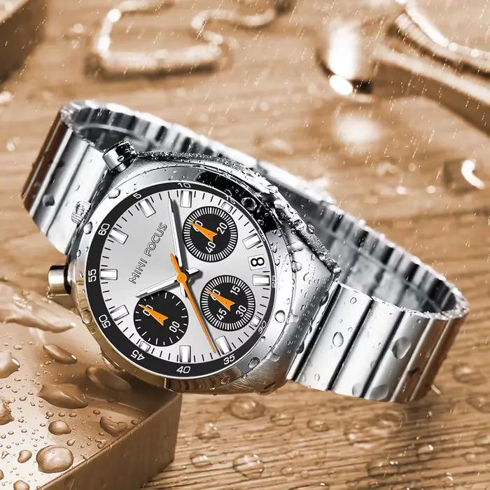 MINI FOCUS mode dames montres haut de gamme de luxe multifonction cadran bracelet en acier inoxydable élégant Quartz femmes montre lumineuse