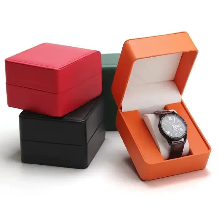Boîte de rangement pour montres en simili cuir élégante pour protection et présentation à domicile ou en centre commercial pour homme et femme