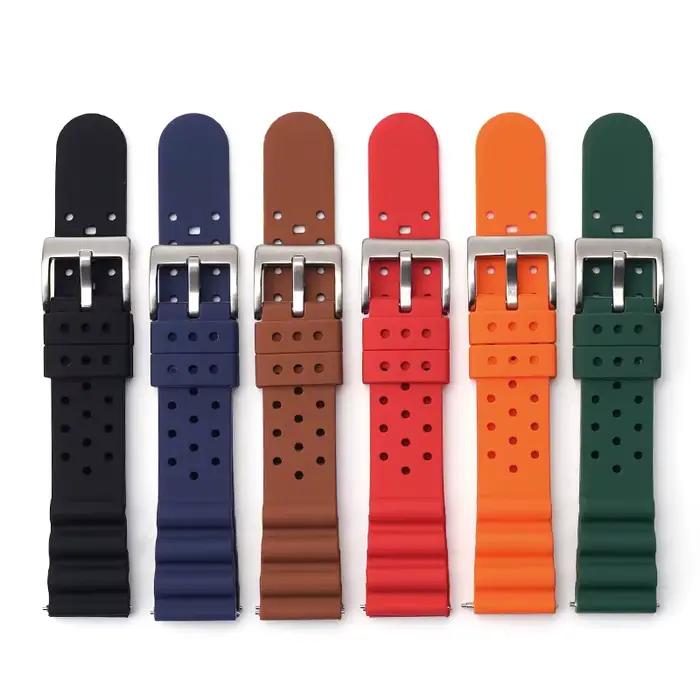 Bracelet de montre en silicone souple pour homme et femme compatibles avec diverses montres occasions spéciales et quotidiennes