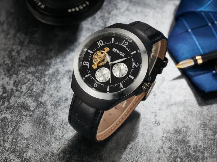 Montre mécanique automatique à remontage automatique pour homme