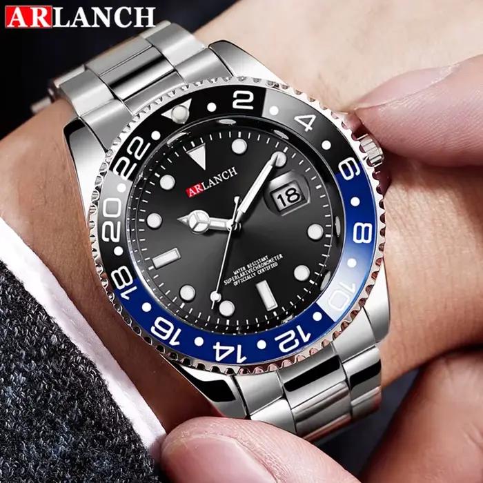 ARLANCH hommes montre à Quartz haut de gamme de luxe montres étanches mode