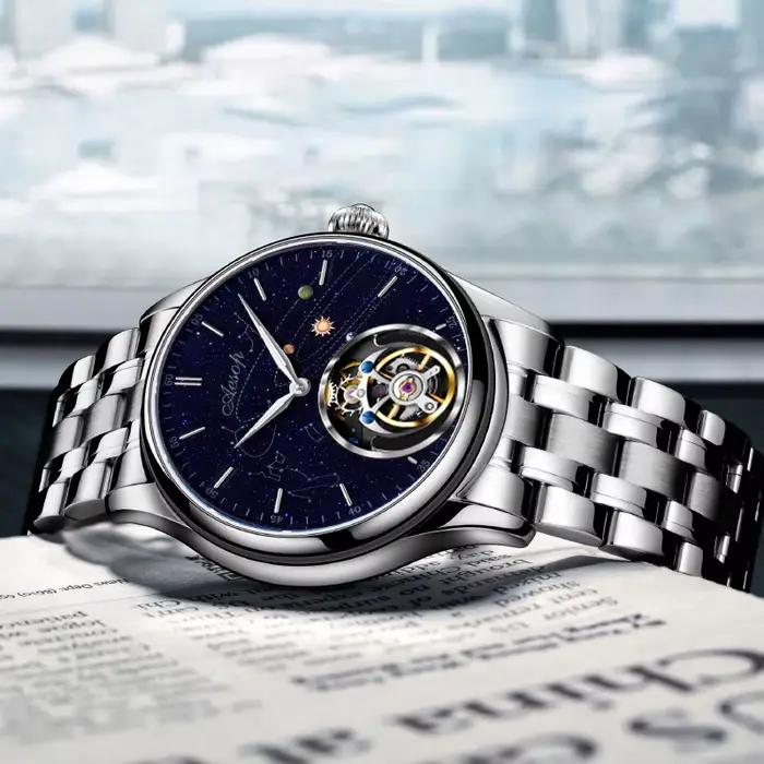 Montre tourbillon volant squelette édition limitée AESOP résistante à l'eau pour homme occasions spéciales