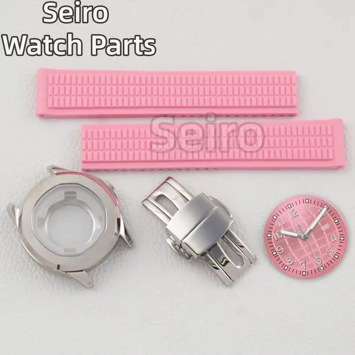 Boîtier de montre pour femme avec bracelet en caoutchouc pour AQUANAUT Nautilus