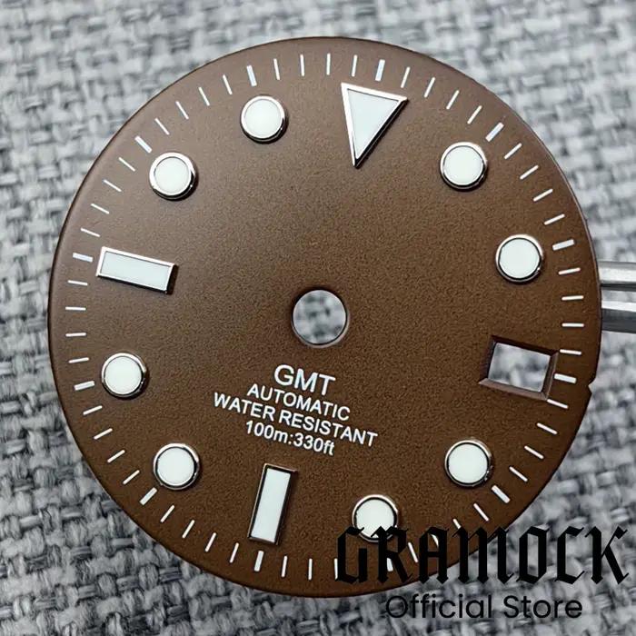 Gramock – cadran de montre Vintage marron café