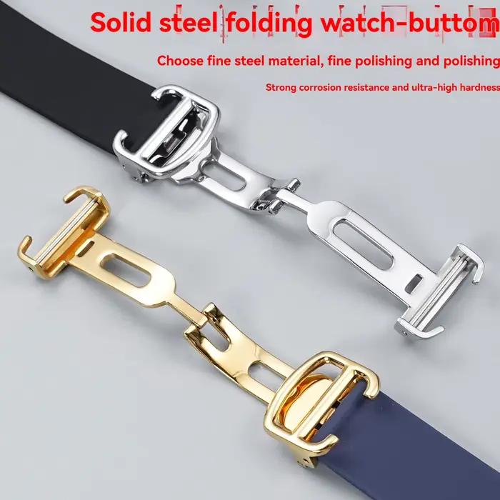 Bracelet de montre en caoutchouc/silicone véritable de 21 mm