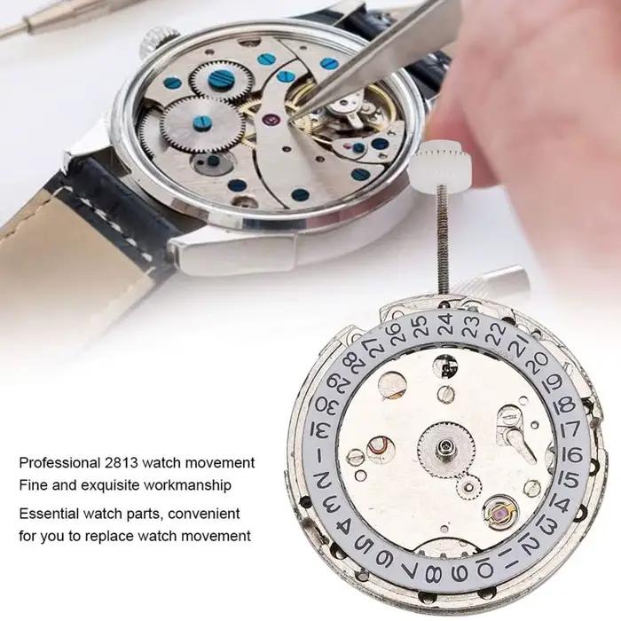 Mouvement de montre automatique blanc 2813 avec calendrier simple et 3 broches pour montres homme et femmes occasions formelles et sportives
