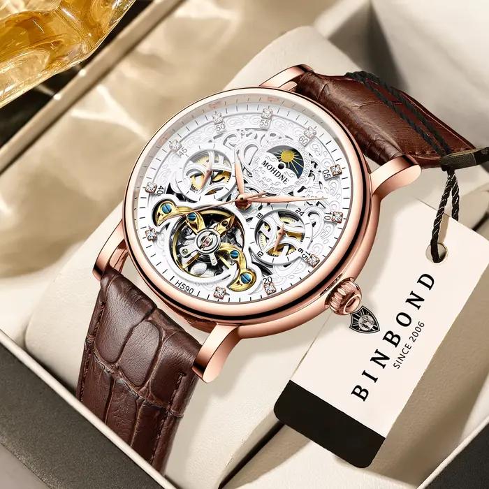 Montres mécaniques de luxe BINBOND pour hommes