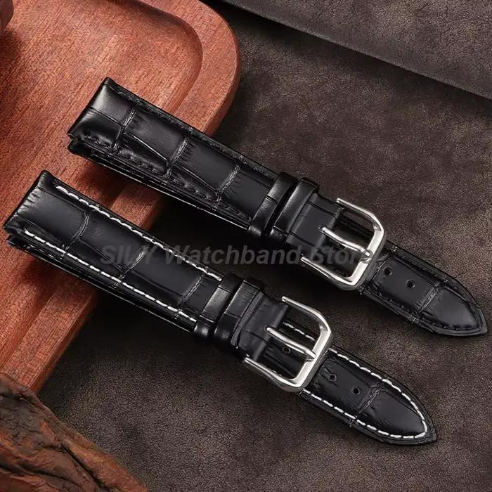  10/12/13/14/15/16/17/18/19/20/21/22/23/24mm Bracelet de montre en cuir véritable