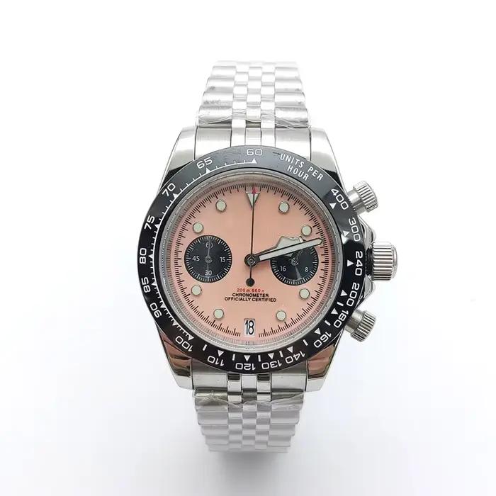 Mode 39.5MM montre à Quartz VK64 chronographe
