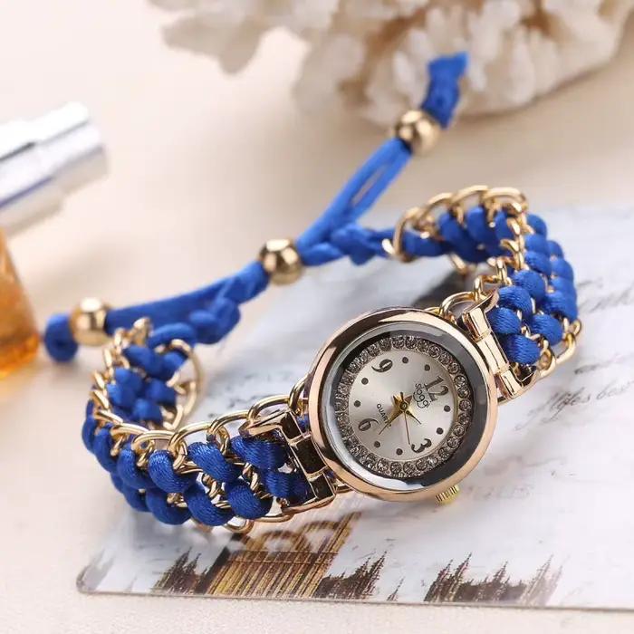 Mode femmes montres tricot corde chaîne enroulement analogique Quartz montre-bracelet Simple dames horloge décontractée Relogio Feminino cadeaux