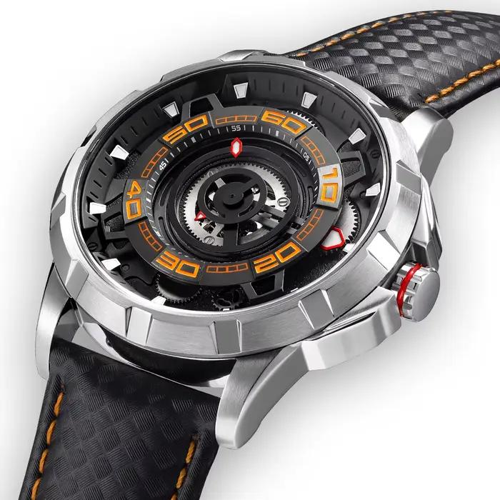 BERNY – montre squelette automatique pour hommes
