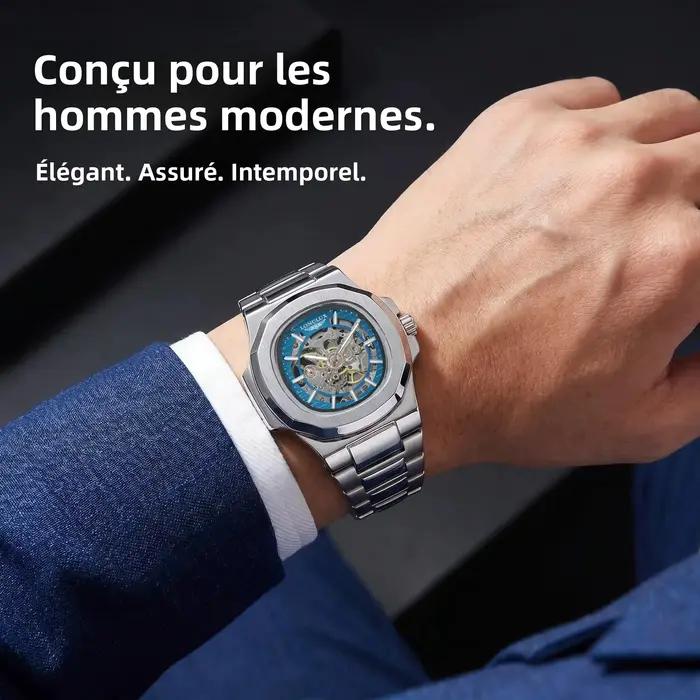 Montre mécanique automatique LONGLUX pour homme