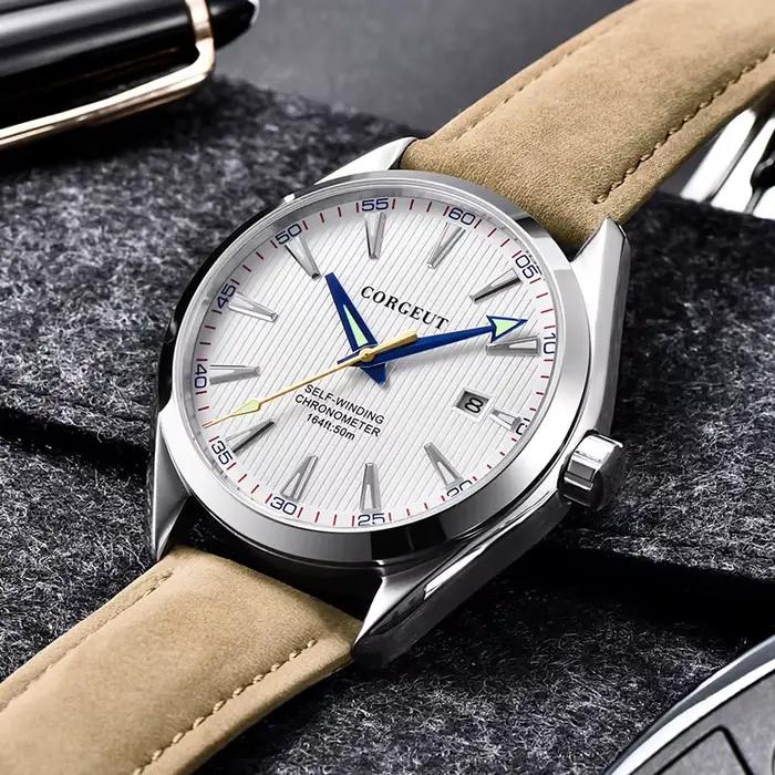 Corgeut 41mm hommes horloge NH35 montre