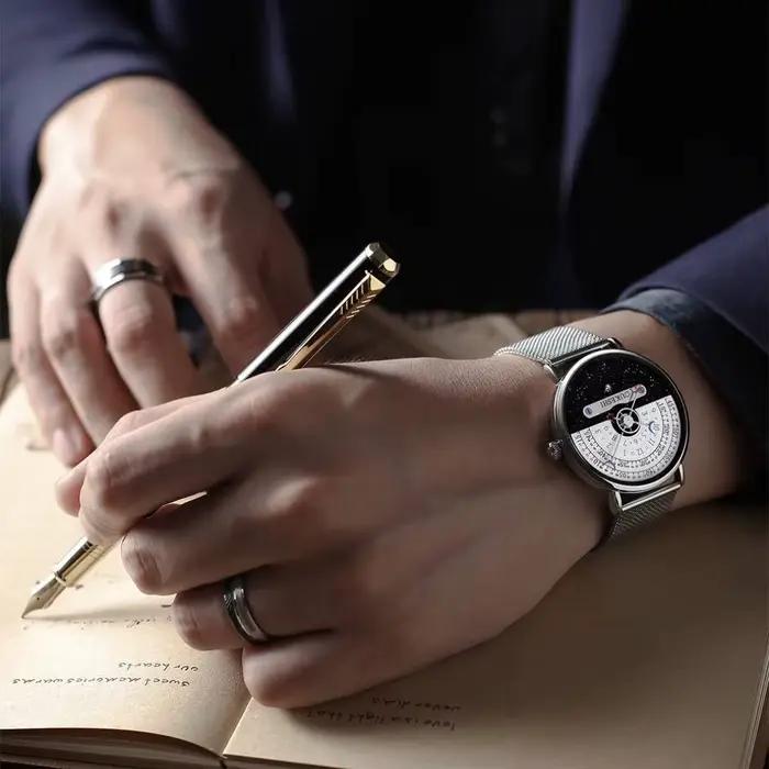Montre homme yolako à quartz avec bracelet en acier inoxydable pour style fashion et casual occasions diverses