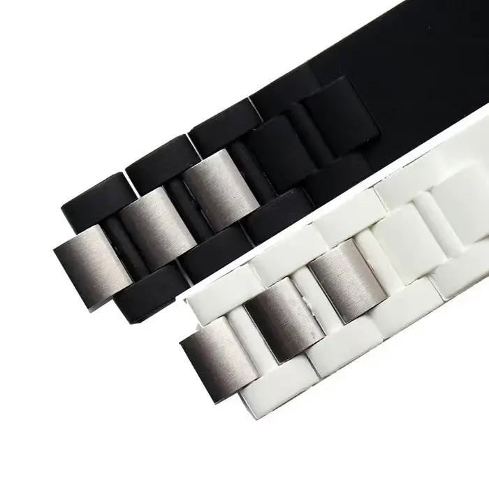 Bracelet de montre en acier inoxydable pour hommes et femmes