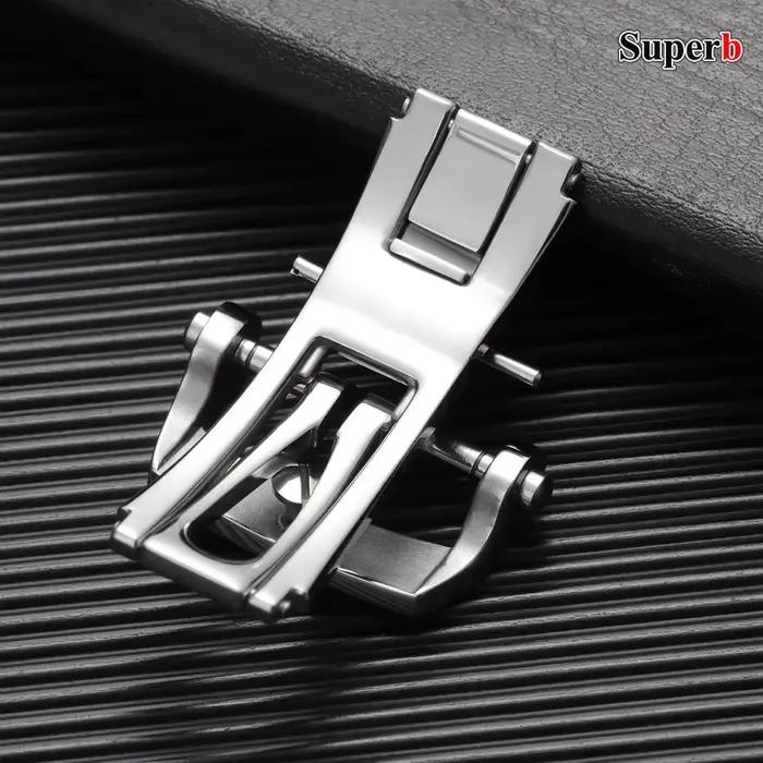 Bracelet de montre de 20 mm en acier inoxydable avec boucle déployante à ressort pour montre Blancpain ajustement parfait pour femmes et hommes pour toutes les occasions