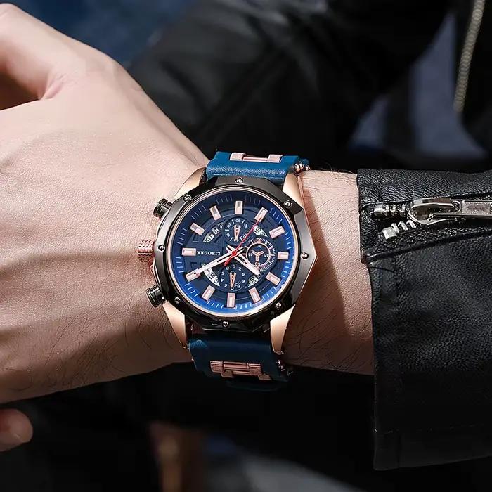 Montre à Quartz pour hommes d'affaires