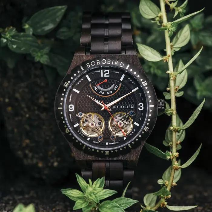 Montres mécaniques en bois pour hommes BOBO BIRD