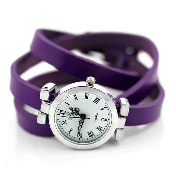 Shsby nouvelle mode vente chaude femmes longue en cuir femme montre ROMA Vintage