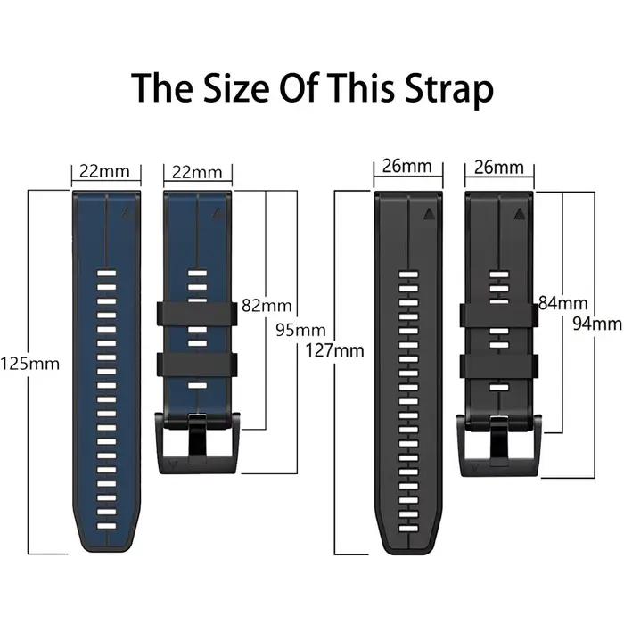 Bracelet de montre en Silicone QuickFit pour Garmin Epix Pro Gen 2 51MM 47MM Bracelet de montre pour Garmin Fenix 6X 6 Pro 5X 5 Plus 7X 7 Bracelet