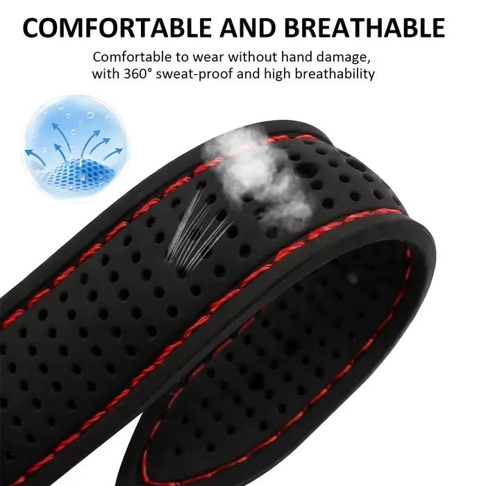 Bracelet de montre en caoutchouc de Silicone souple