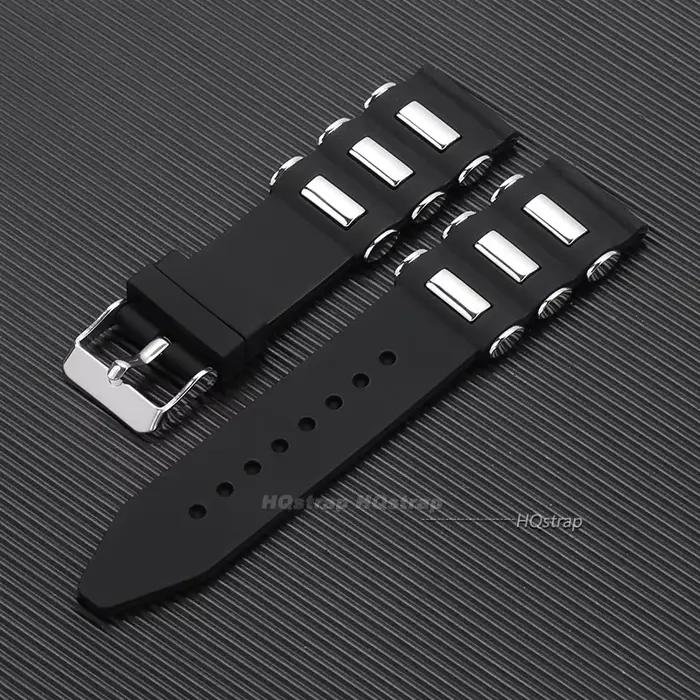 Bracelet de montre de Sport en Silicone noir étanche