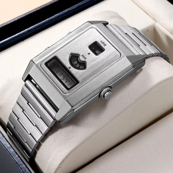 Montre homme vendange quartz avec alarme et rétroéclairage résistante à l'eau pour activités quotidiennes et spéciales