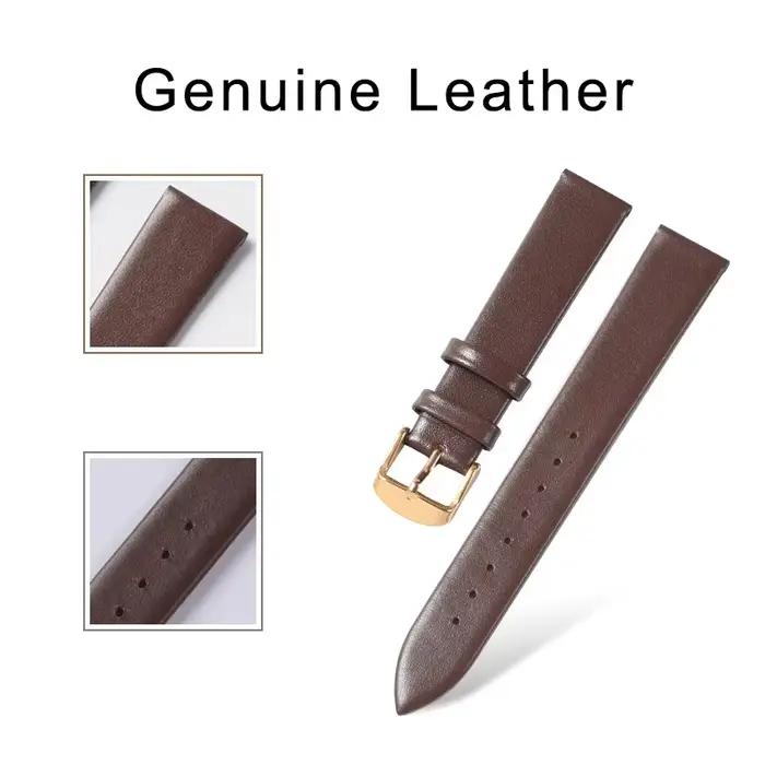 Bracelet de montre en cuir véritable pour montres traditionnelles compatibles avec diverses tailles et couleurs élégantes pour femmes et hommes occasions spéciales
