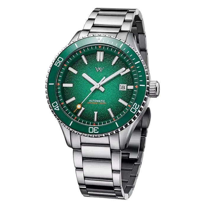 WM montre montre de plongée automatique montres mécaniques homme montre de plongée saphir acier inoxydable plongeur Welly Merck montre-bracelet WM046