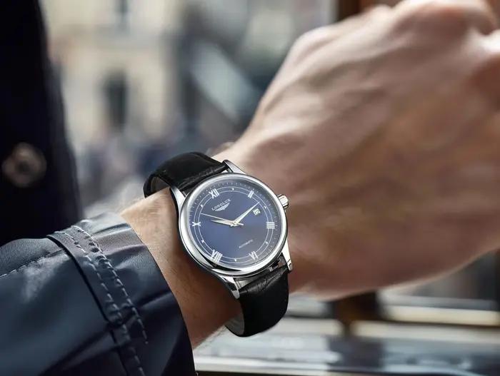 LONGLUX automatique homme montre en gros montres mécaniques simple polyvalent date étanche mode cuir