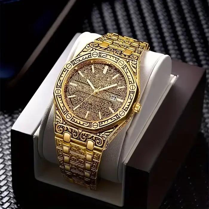 Montre d'affaires élégante vintage pour hommes, montre à la mode