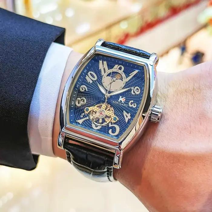 Montre mécanique entièrement automatique de style européen et américain pour hommes