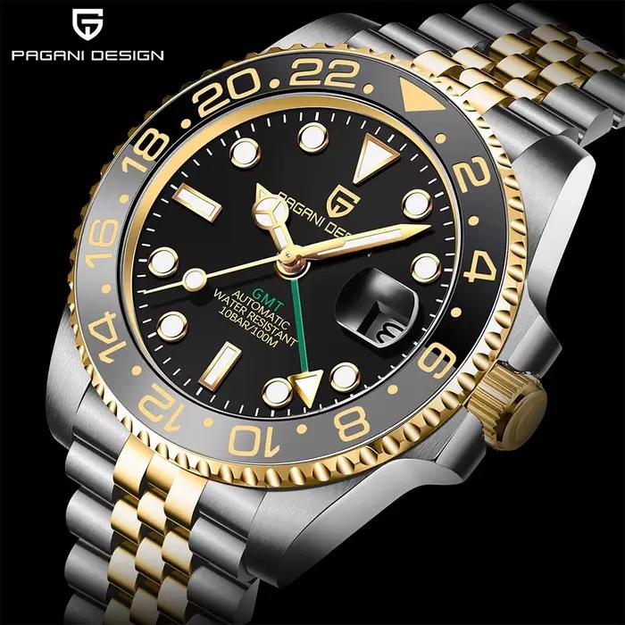 Nouvelle montre GMT PAGANI DESIGN 40 mm pour homme