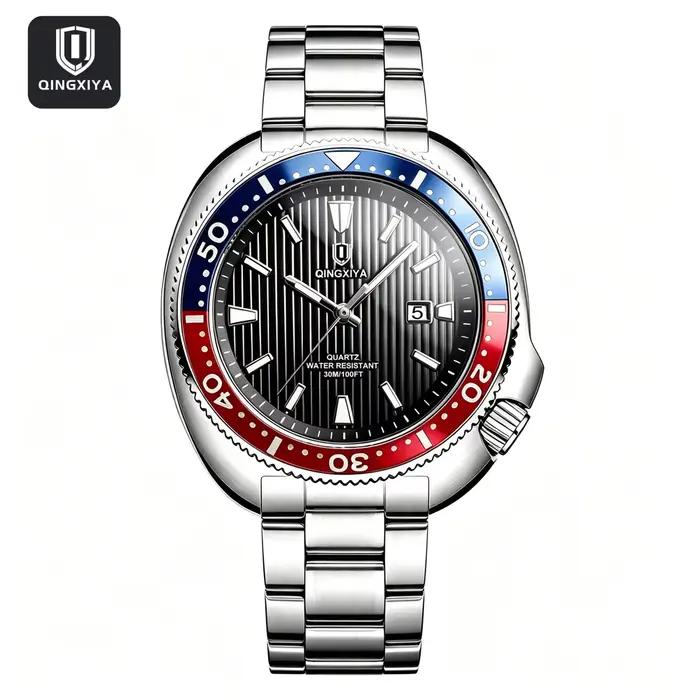 QINGXIYA Nouvelle montre à quartz de luxe pour hommes