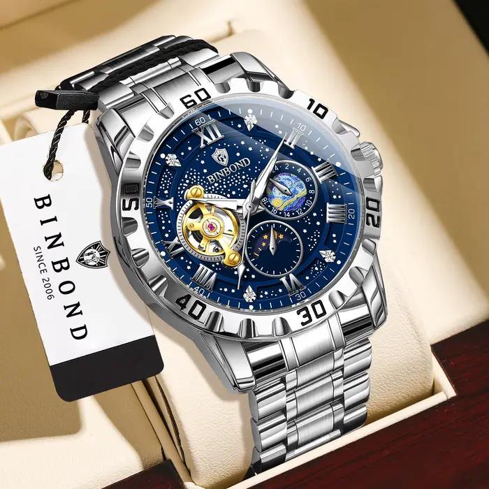 Montre-bracelet mécanique de luxe pour homme BINBOND