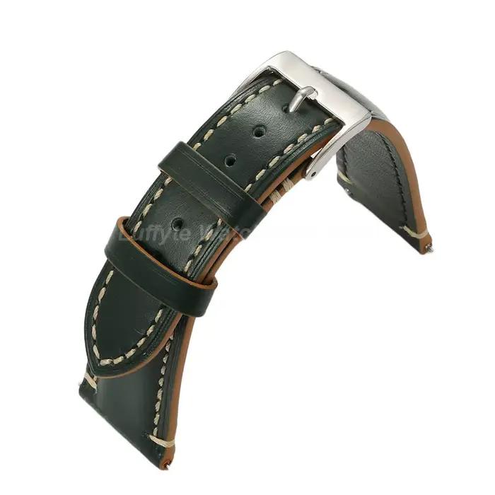 Bracelet de montre Vintage en cuir véritable