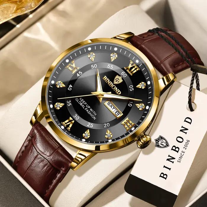 Montres à quartz BINBOND pour hommes