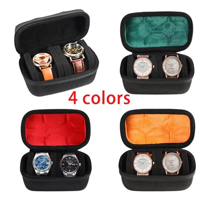Boîte à montres en matériaux mixtes pour hommes et femmes avec compartiments multiples pour montres-bracelets et montres intelligentes occasions spéciales